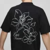 boohooMAN Oversized Extended Neck Line Drawn Floral Print T-Shirt | Hoodies & Sweats | T-Shirts