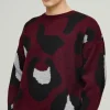 boohooMAN Oversized Eyelash Knit Leopard Print Knitted Jumper | Knitwear | Going Out Knitwear