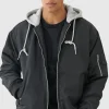 boohooMAN Oversized Hooded Ma1 Bomber Jacket In | Man | Coats & Jackets