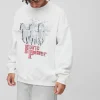 boohooMAN Oversized Horse Power Western Graphic Sweatshirt | Hoodies & Sweats