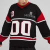 boohooMAN Oversized Knitted Varsity Hockey Top | Knitwear | Going Out Knitwear