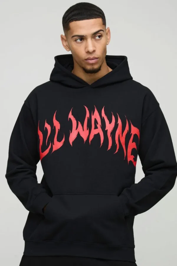 boohooMAN Oversized Lil Wayne License Print Hoodie | Hoodies & Sweats