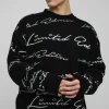 boohooMAN Oversized Limited Edition Knitted Jumper | Knitwear | Going Out Knitwear