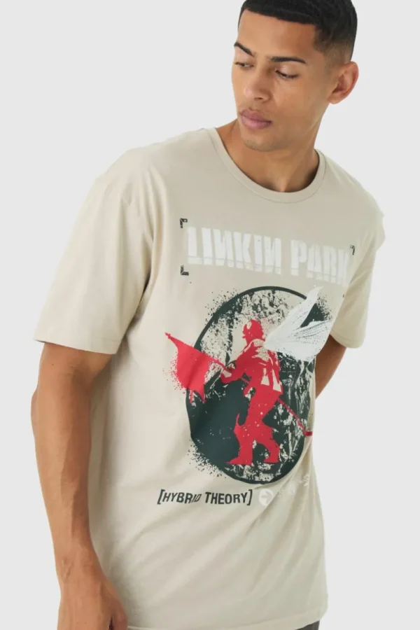 boohooMAN Oversized Linkin Park Band License Print T-Shirt | T-Shirts