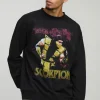 boohooMAN Oversized Mortal Kombat Scorpion License Print Sweatshirt | Hoodies & Sweats