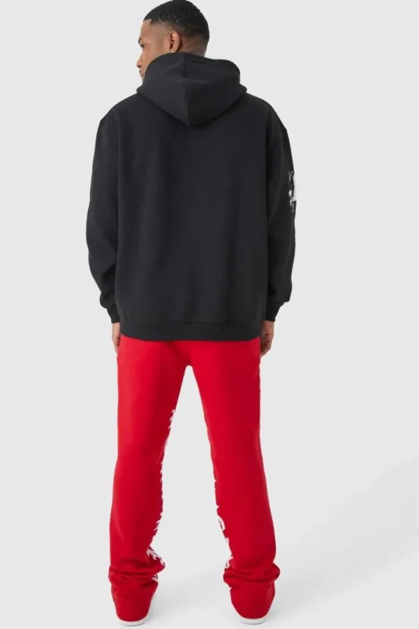 boohooMAN Oversized Multi Placement Graphic Hoodie | Hoodies & Sweats