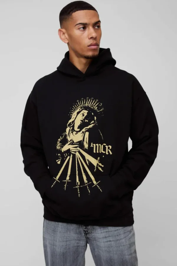 boohooMAN Oversized My Chemical Romance License Print Hoodie | Hoodies & Sweats