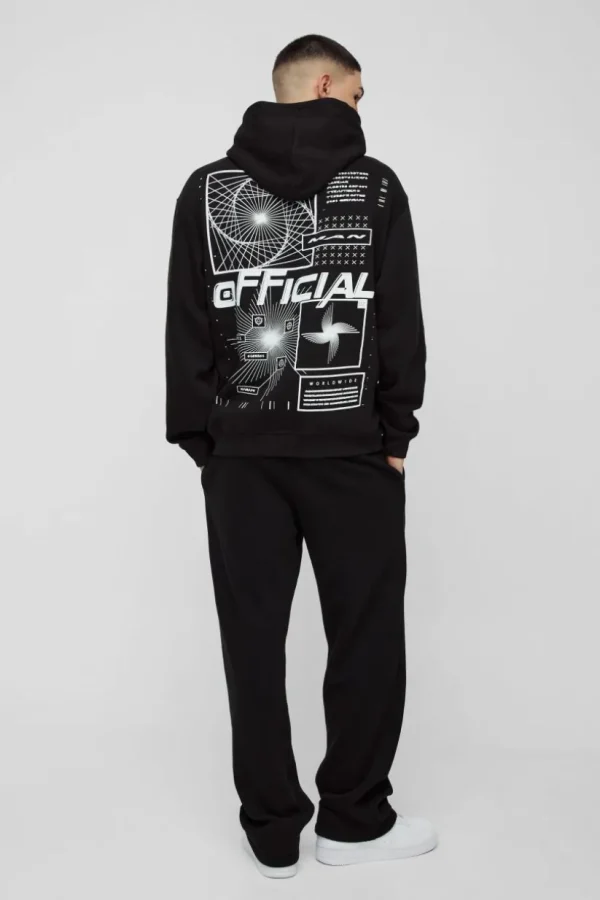 boohooMAN Oversized Official Abstract Graphic Hoodie | Hoodies & Sweats