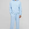 boohooMAN Oversized Official Outline Zip Through Hooded Tracksuit | Tracksuits