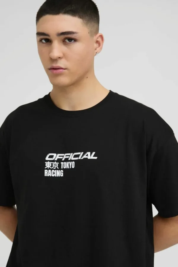 boohooMAN Oversized Official Racing Graphic T-Shirt | Hoodies & Sweats | T-Shirts