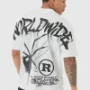 boohooMAN Oversized Over Seam Spider Back Print T-shirt | T-Shirts