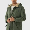 boohooMAN Oversized Parka With Borg Lined Hood In | Man | Coats & Jackets