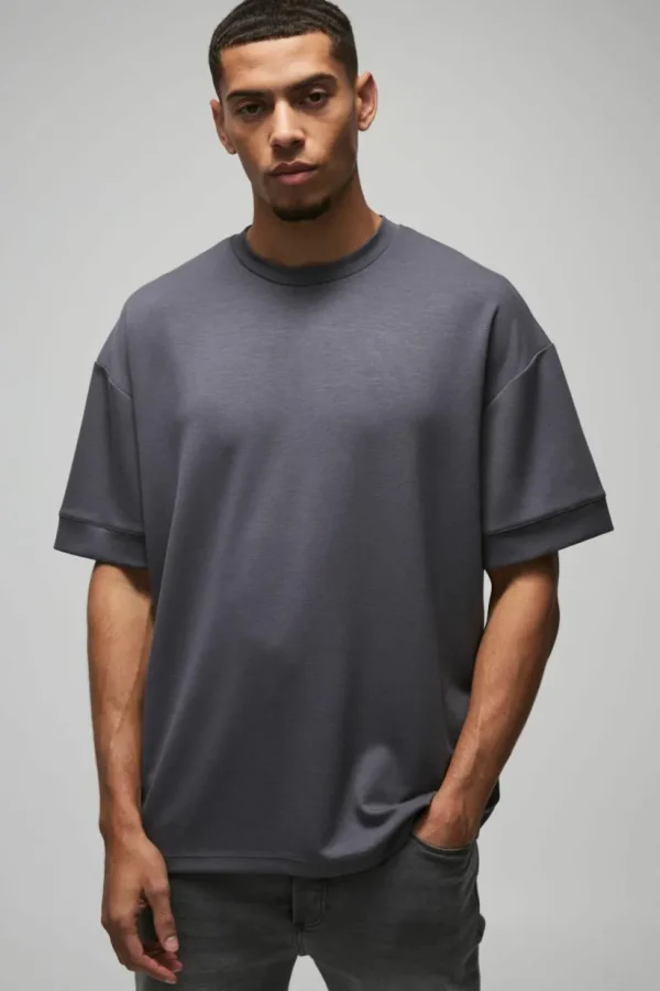 boohooMAN Oversized Peached T-Shirt | T-Shirts