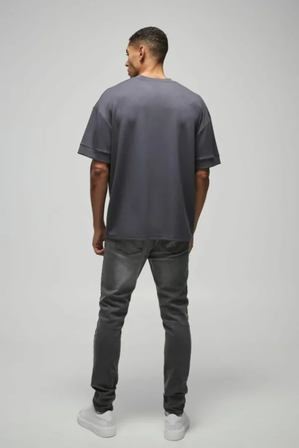 boohooMAN Oversized Peached T-Shirt | T-Shirts