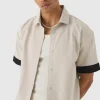 boohooMAN Oversized Pinstripe Contrast Shirt | Shirts | Going Out Shirts