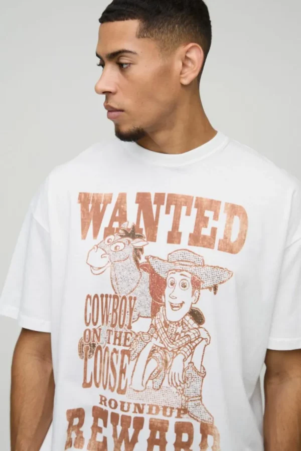 boohooMAN Oversized Pixar Toy Story Woody License Print T-Shirt | T-Shirts