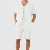 boohooMAN Oversized Short Sleeve Pleated Shirt And Short | Going Out | Shorts