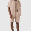 boohooMAN Oversized Short Sleeve Pleated Shirt And Short | Going Out | Sets & Coords