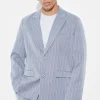 boohooMAN Oversized Single Breasted Stripe Suit Jacket | Suits & Tailoring | Suits & Tailoring