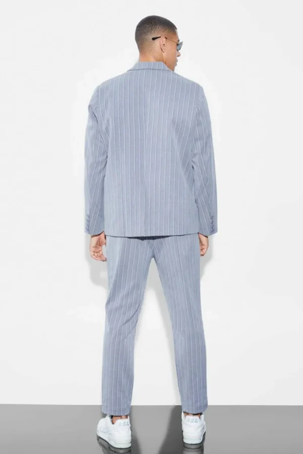 boohooMAN Oversized Single Breasted Stripe Suit Jacket | Suits & Tailoring | Suits & Tailoring