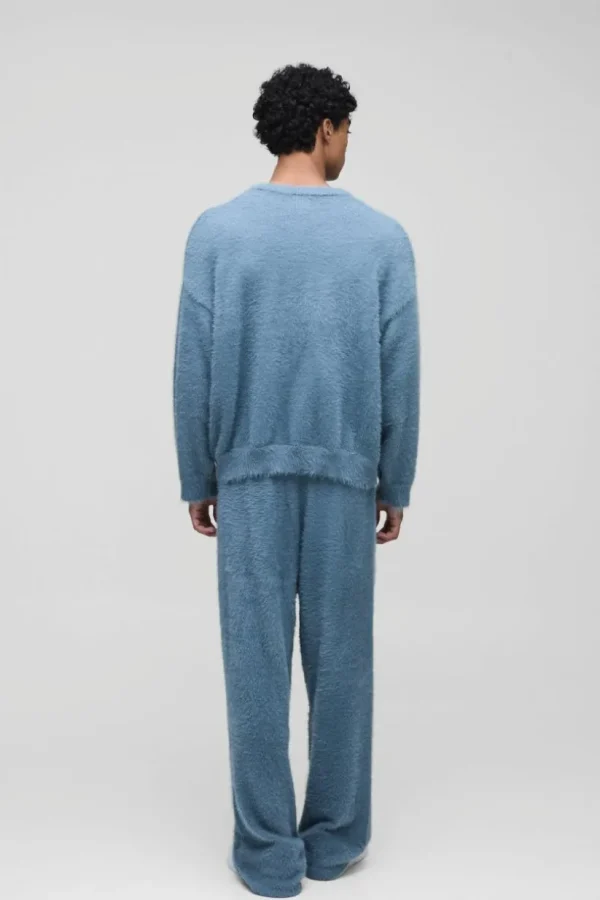 boohooMAN Oversized Super Fluffy Knitted Jumper | Knitwear | Going Out Knitwear