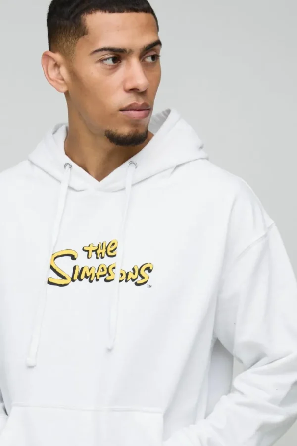 boohooMAN Oversized The Simpsons License Print Hoodie | Hoodies & Sweats | T-Shirts