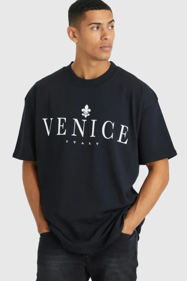 boohooMAN Oversized Venice T-shirt | T-Shirts