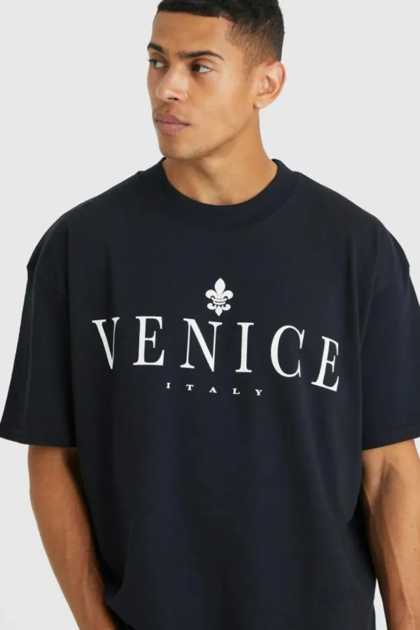 boohooMAN Oversized Venice T-shirt | T-Shirts