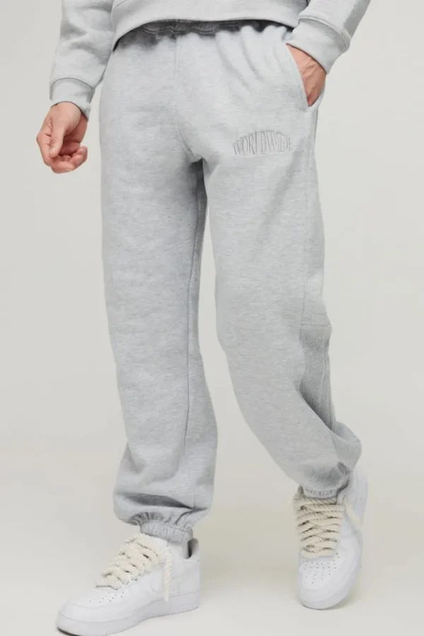 boohooMAN Oversized Waffle Panel Jogger | Trousers | Joggers