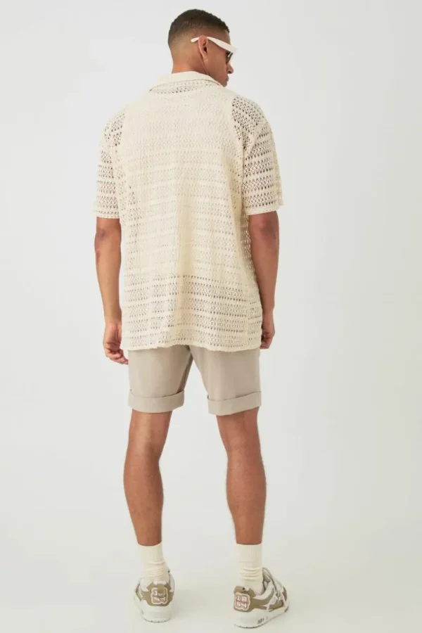 boohooMAN Oversized Weave Look Shirt | Going Out