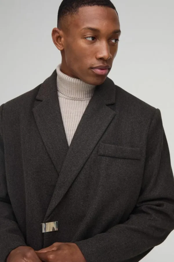 boohooMAN Oversized Wool Look Boxy Blazer | Man | Coats & Jackets