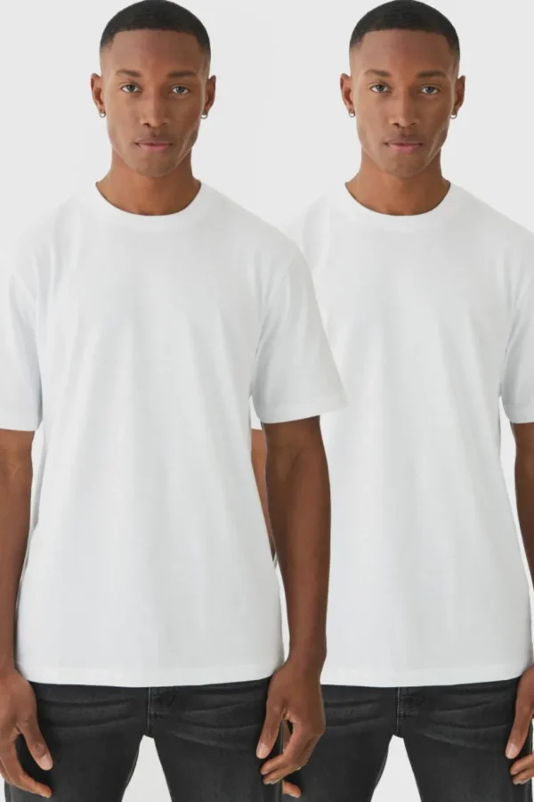 boohooMAN 2 Pack Basic T-shirt | T-Shirts