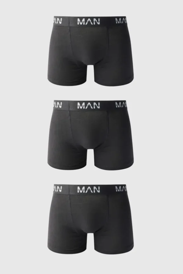 boohooMAN 3 Pack Man Dash Mid Length Trunks | Underwear & Socks | Underwear & Socks