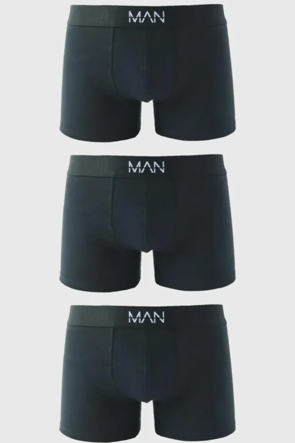 boohooMAN 3 Pack Man Dash Mid Length Trunks | Underwear & Socks | Underwear & Socks