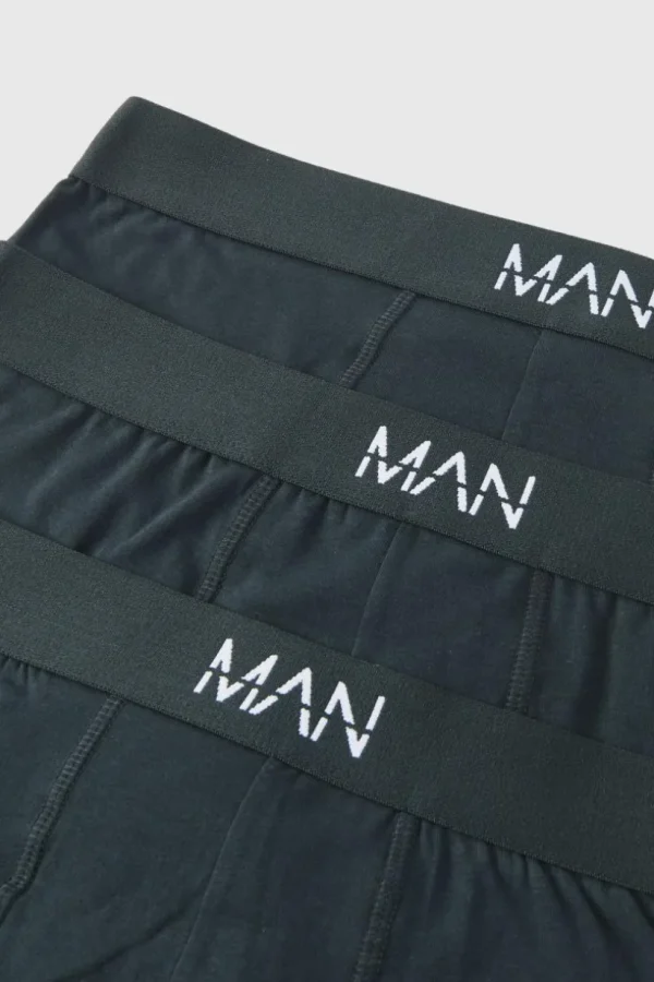 boohooMAN 3 Pack Man Dash Mid Length Trunks | Underwear & Socks | Underwear & Socks