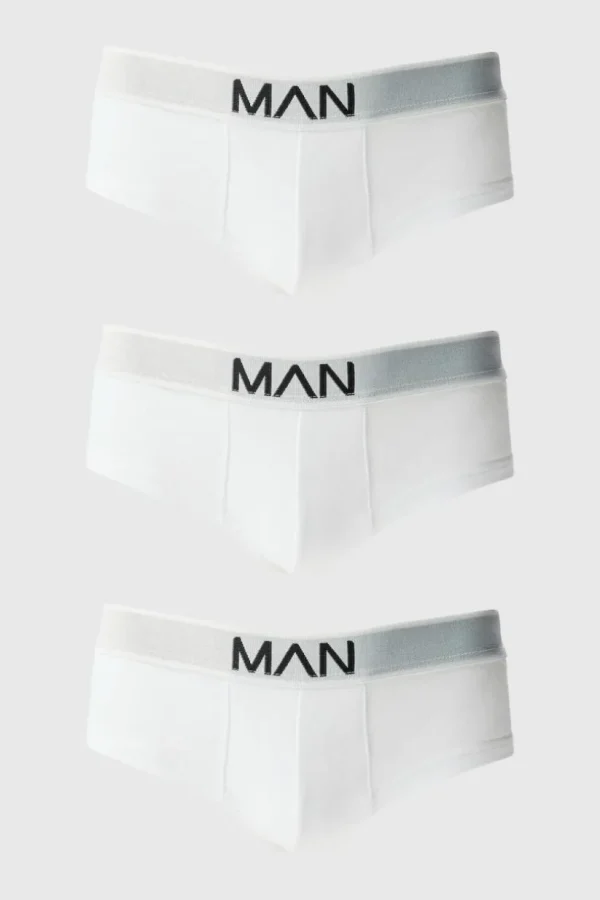 boohooMAN 3 Pack Man Logo Briefs | Man | Underwear & Socks