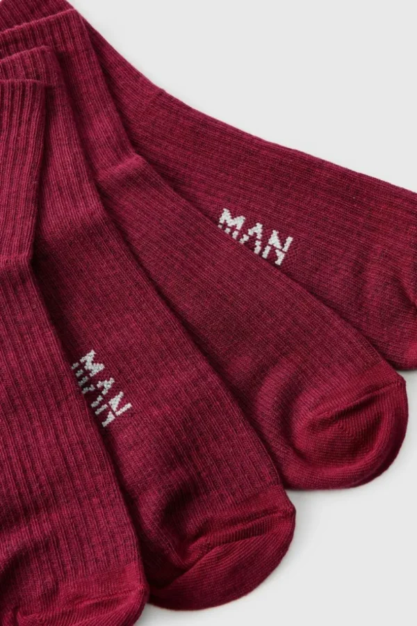 boohooMAN 2 Pack Man Woven Tab Socks | Man | Underwear & Socks