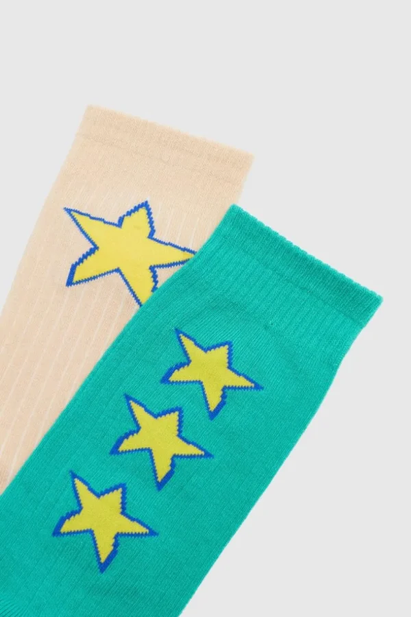 boohooMAN 2 Pack Star Socks | Underwear & Socks | Underwear & Socks