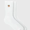 boohooMAN Peach Embroidered Half Terry Socks | Underwear & Socks | Underwear & Socks