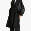 boohoo Petite Faux Leather Belt Wool Look Coat | Women Shirts | Foundation