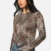 boohoo Petite Leopard High Neck Cardigan | Women Shirts | Foundation