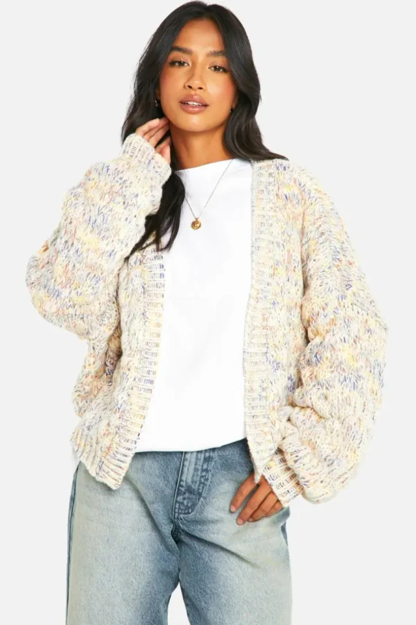 boohoo Petite Bubble Knit Cardigan | Women Shirts | Foundation