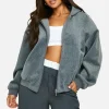 boohoo Petite Wool Look Hooded Bomber Jacket | Women Shirts | Foundation