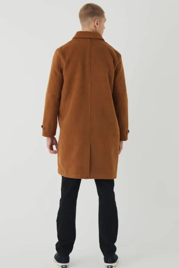 boohooMAN Plain Collared Overcoat In | Man | Coats & Jackets