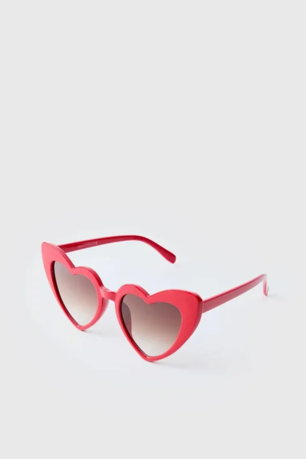 boohooMAN Plastic Heart Sunglasses | Sunglasses