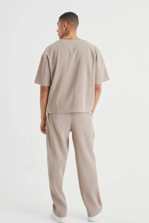 boohooMAN Pleated Oversized Boxy T-shirt & Trouser | Sets & Coords