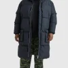 boohooMAN Plus 4 Pocket Longline Hooded Puffer Jacket in | Man | Coats & Jackets