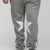 boohooMAN Plus Applique Slim Star Gusset Jogger | Joggers