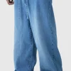 boohooMAN Plus Belted Baggy Fit Jeans | Jeans