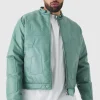 boohooMAN Plus Boxy BHM PU Collarless Moto Biker Jacket In | Man | Coats & Jackets